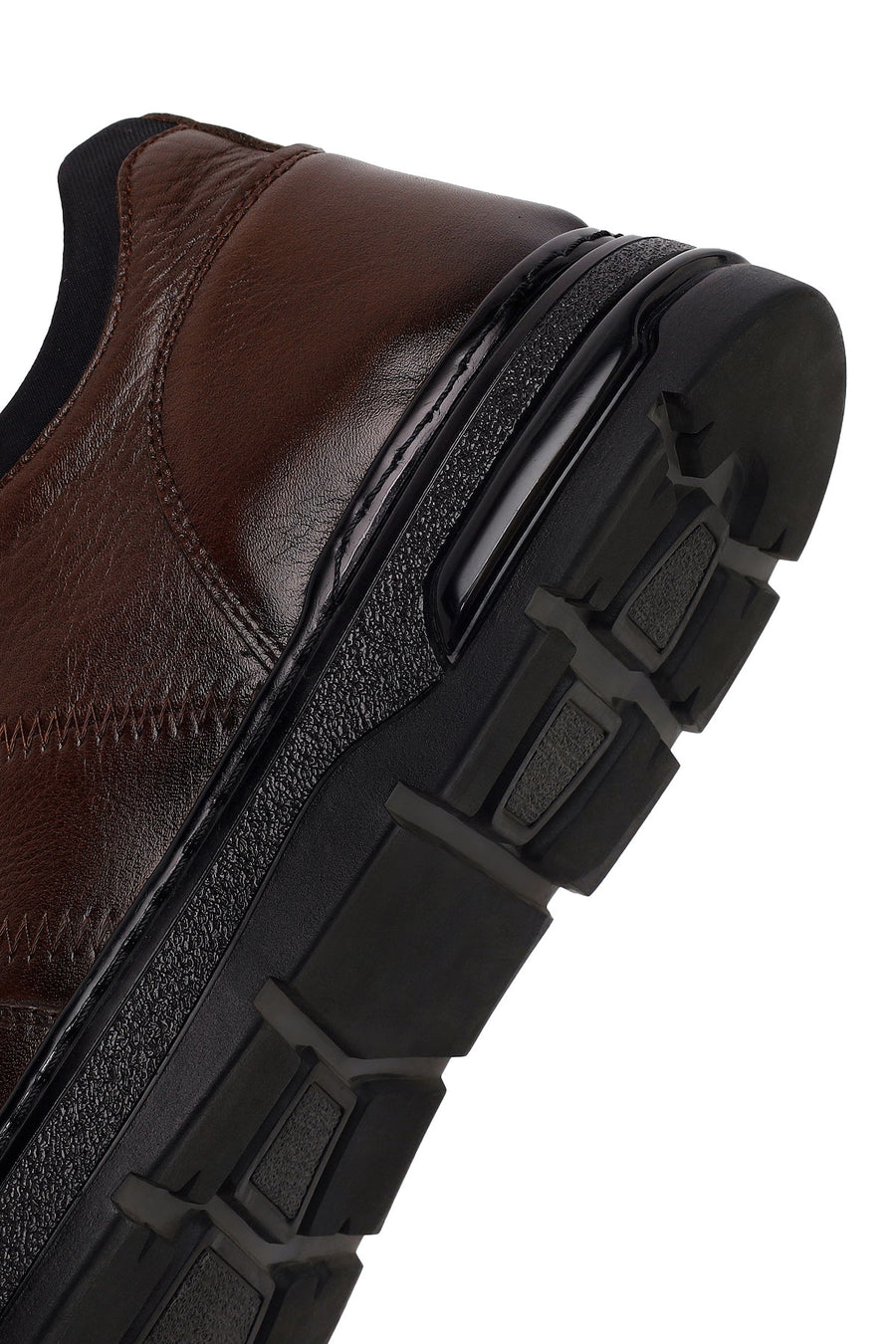 Male Brown Lace-Up Leather Sneaker