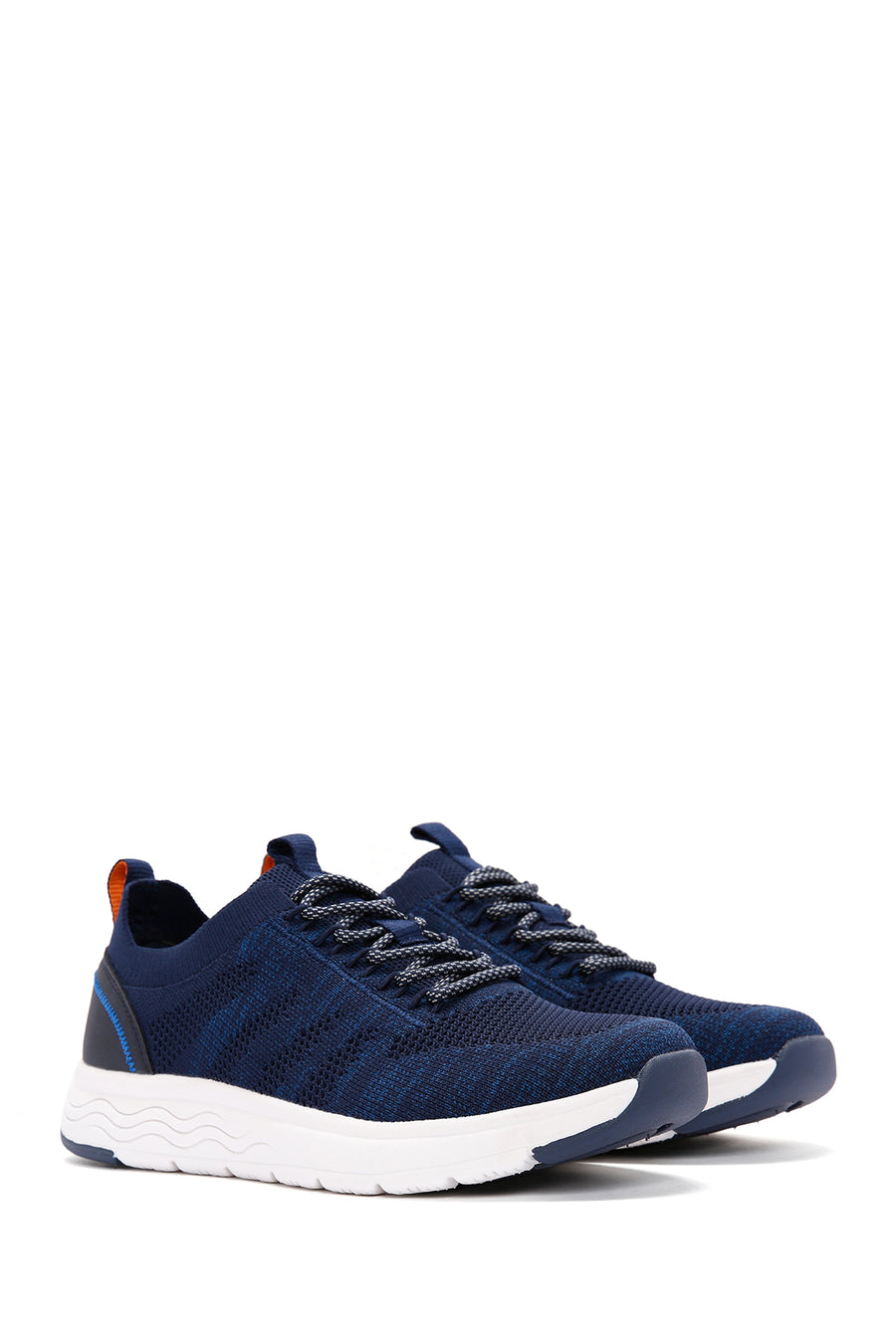 Derimod Zero Men's Navy Blue Lace-Up Thick Soled Fabric Sneaker