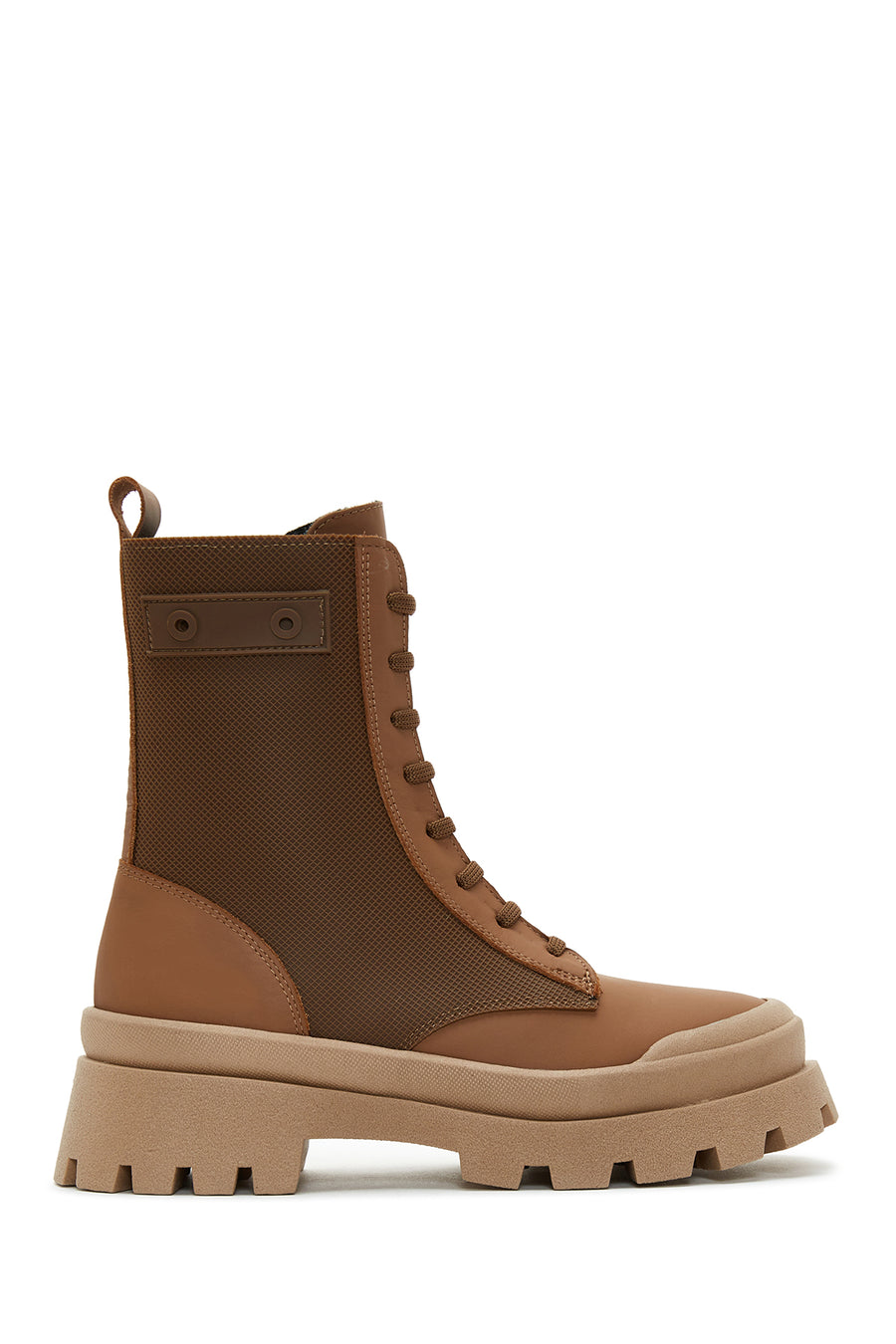 Women's Tan Zippered Leather Boots 22WFD1338MT | Derimod