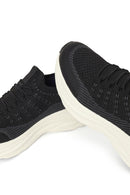 Derimod Zero Woman Black Thick-Soled Lace-Up Fabric Sneakers | Derimod