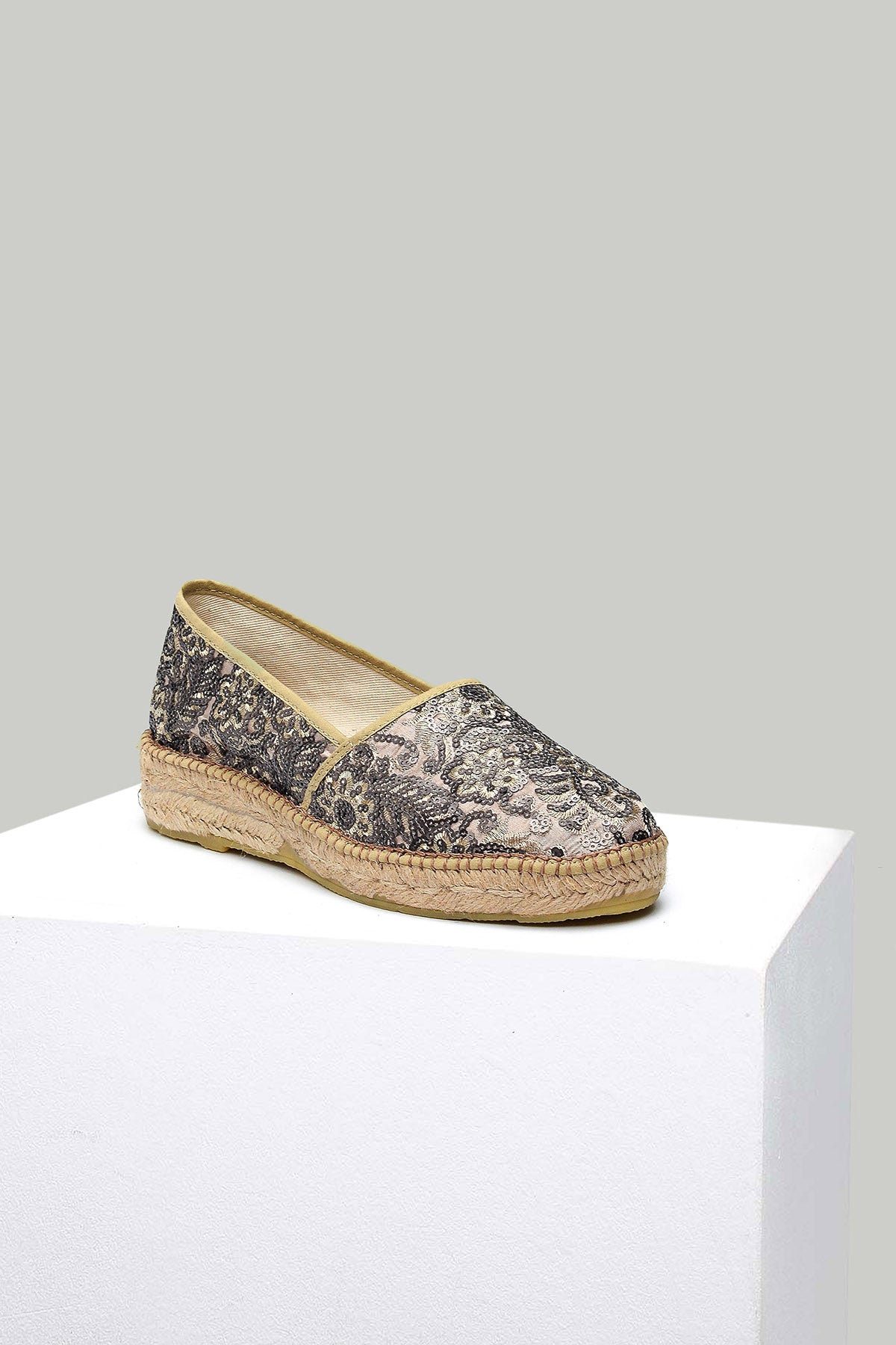 Kadın Hasır Detaylı Espadril Ayakkabı 18SFD10596F | Derimod