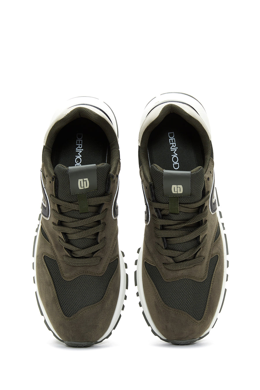 Erkek Haki Süet Deri Sneaker