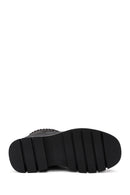 Women's Black Thick Soled Fabric Boots | Derimod