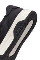 Men's Black Thick Sole Lace Up Leather Sneaker | Derimod