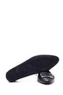 Women's Black Leather Ballerina Ballet Shoes | Derimod