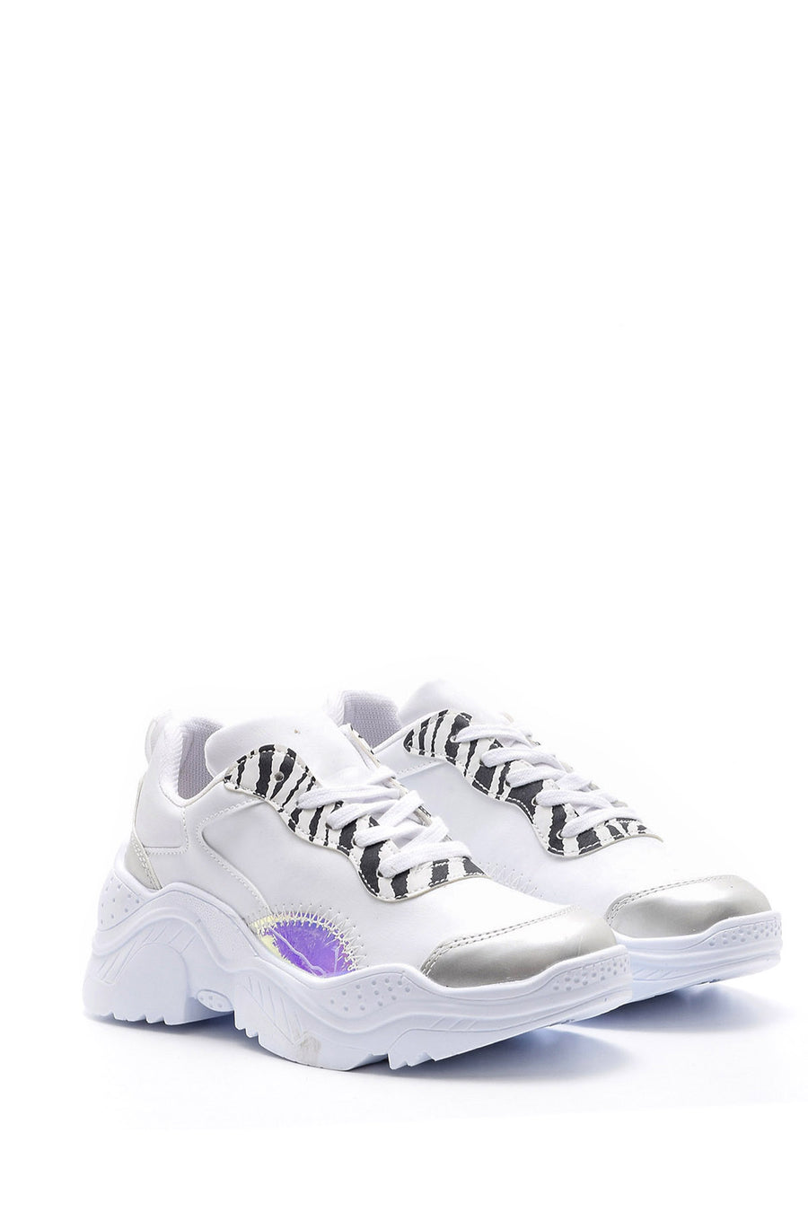 Women's Silver Detailed Sneaker
