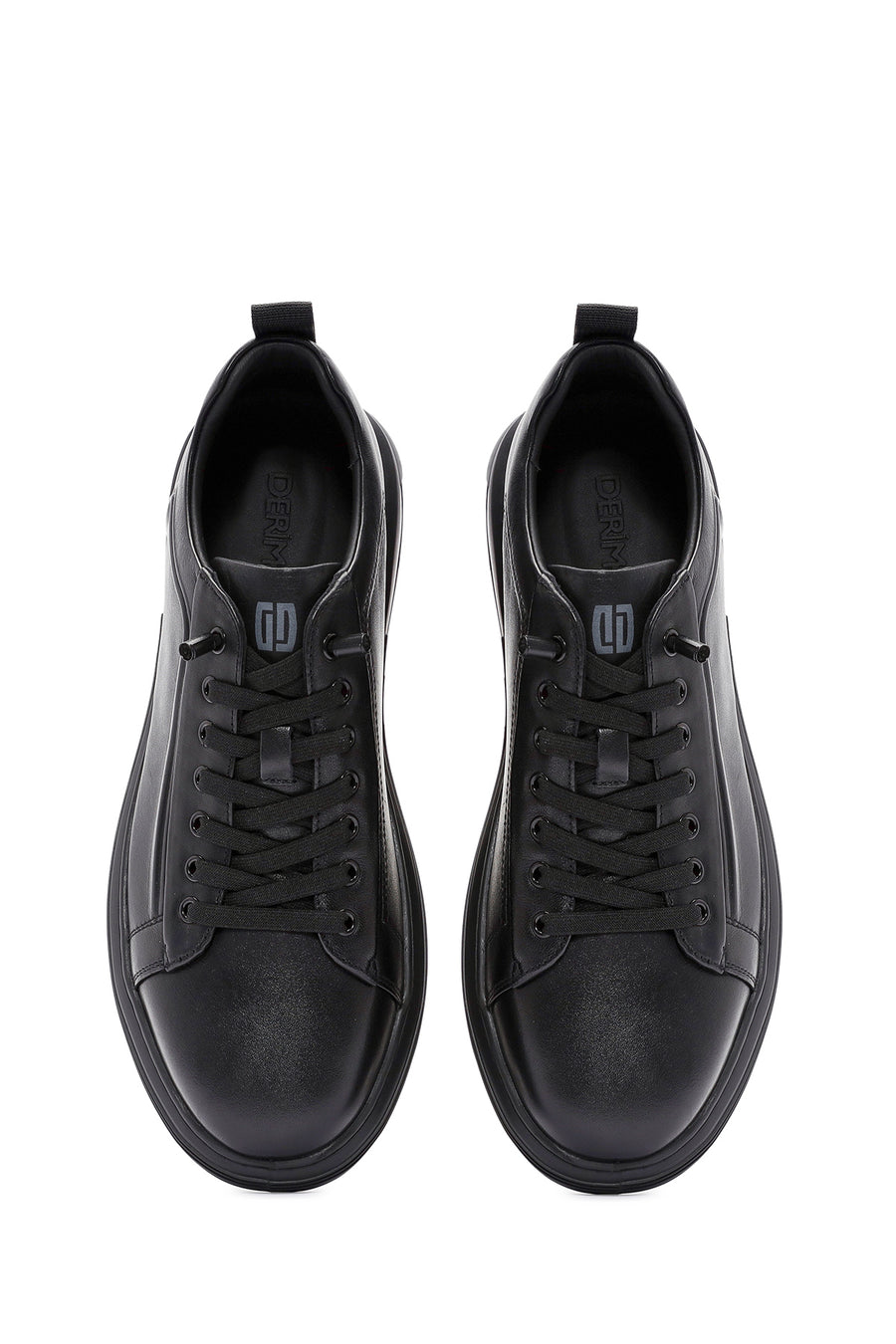 Male Black Lace-Up Leather Sneaker