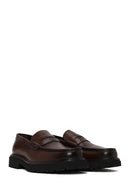 Erkek Kahverengi Deri Casual Loafer | Derimod