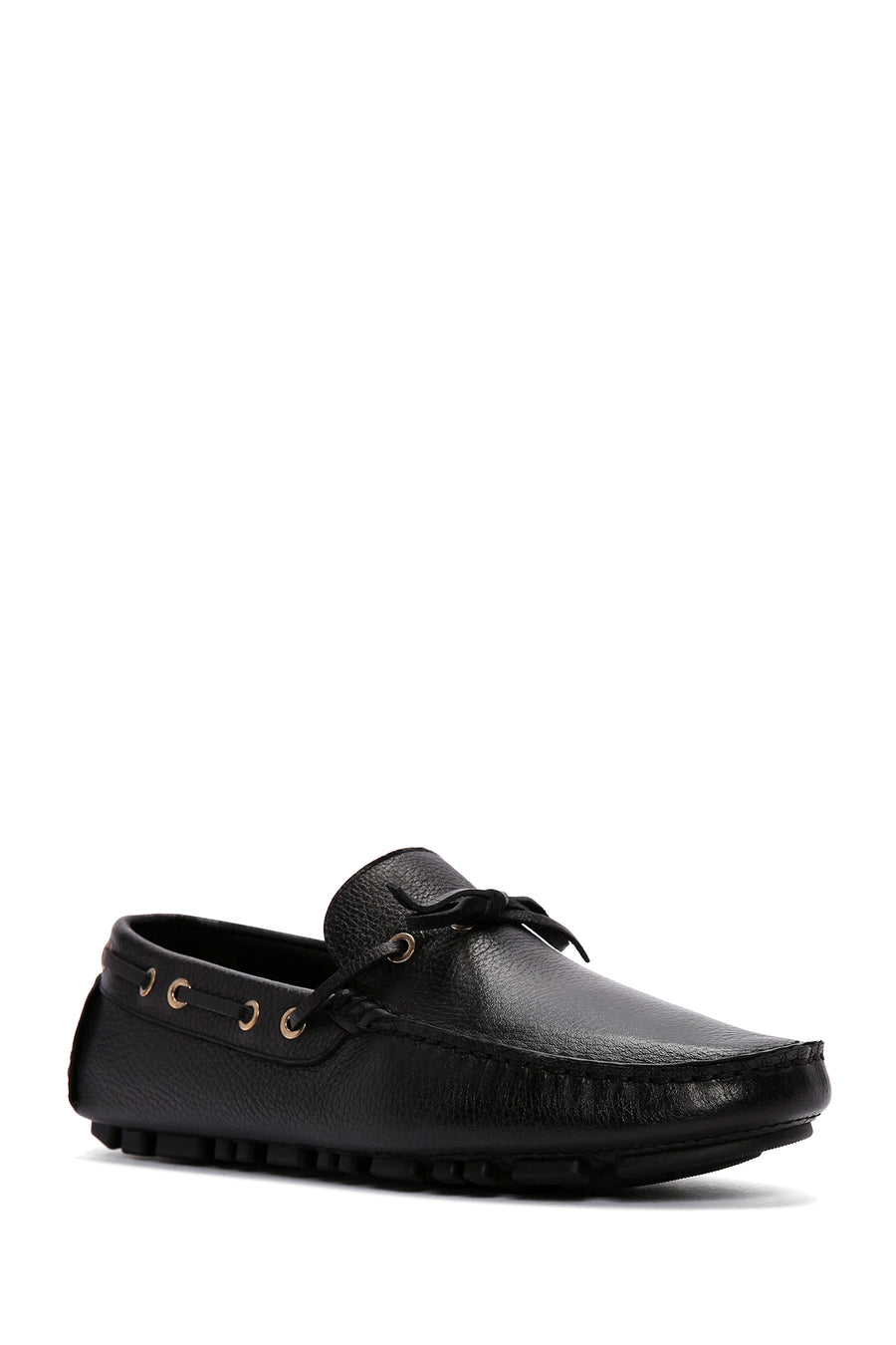 Men's Black Leather Comfort Loafer