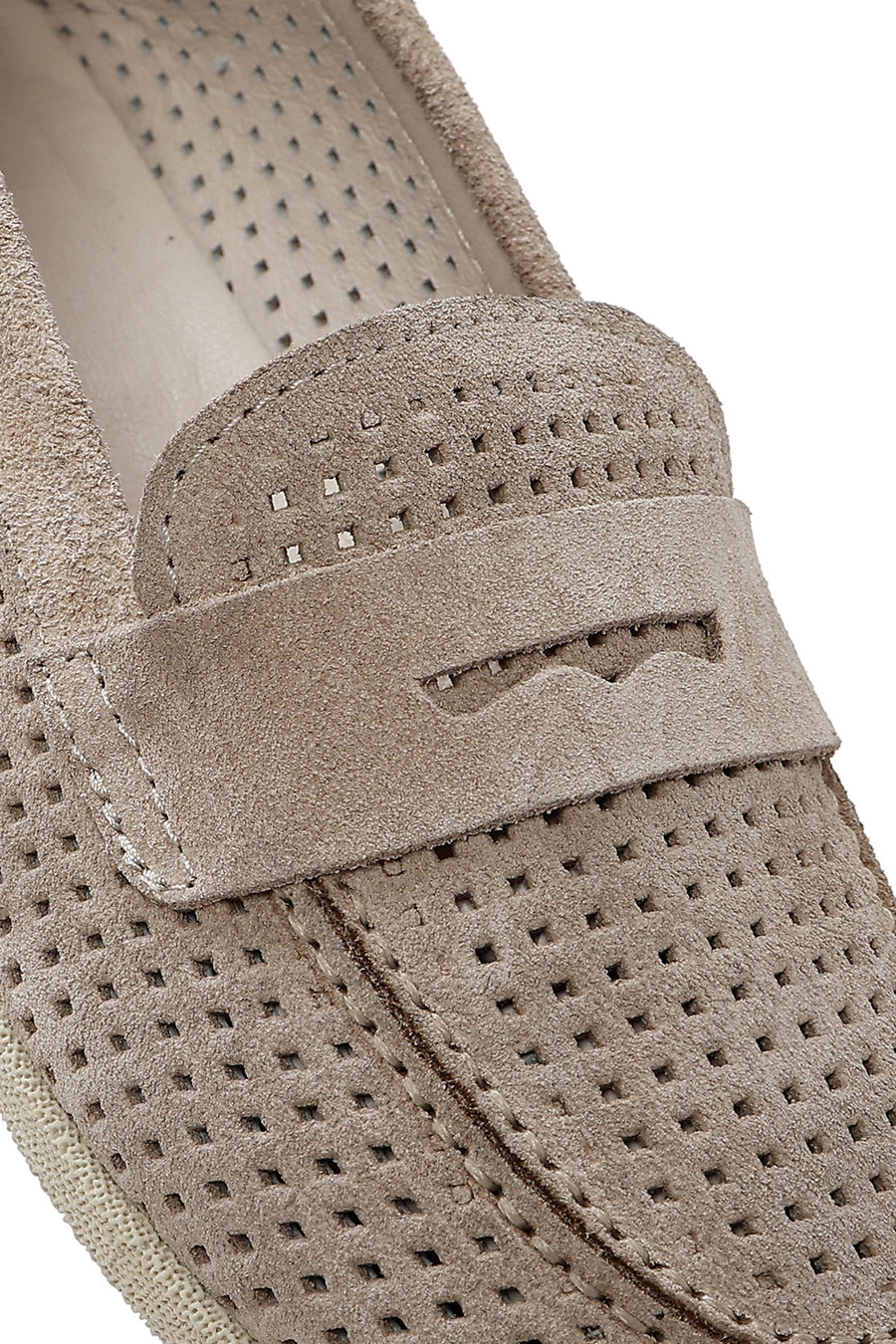 Women's Beige Suede Leather Loafer