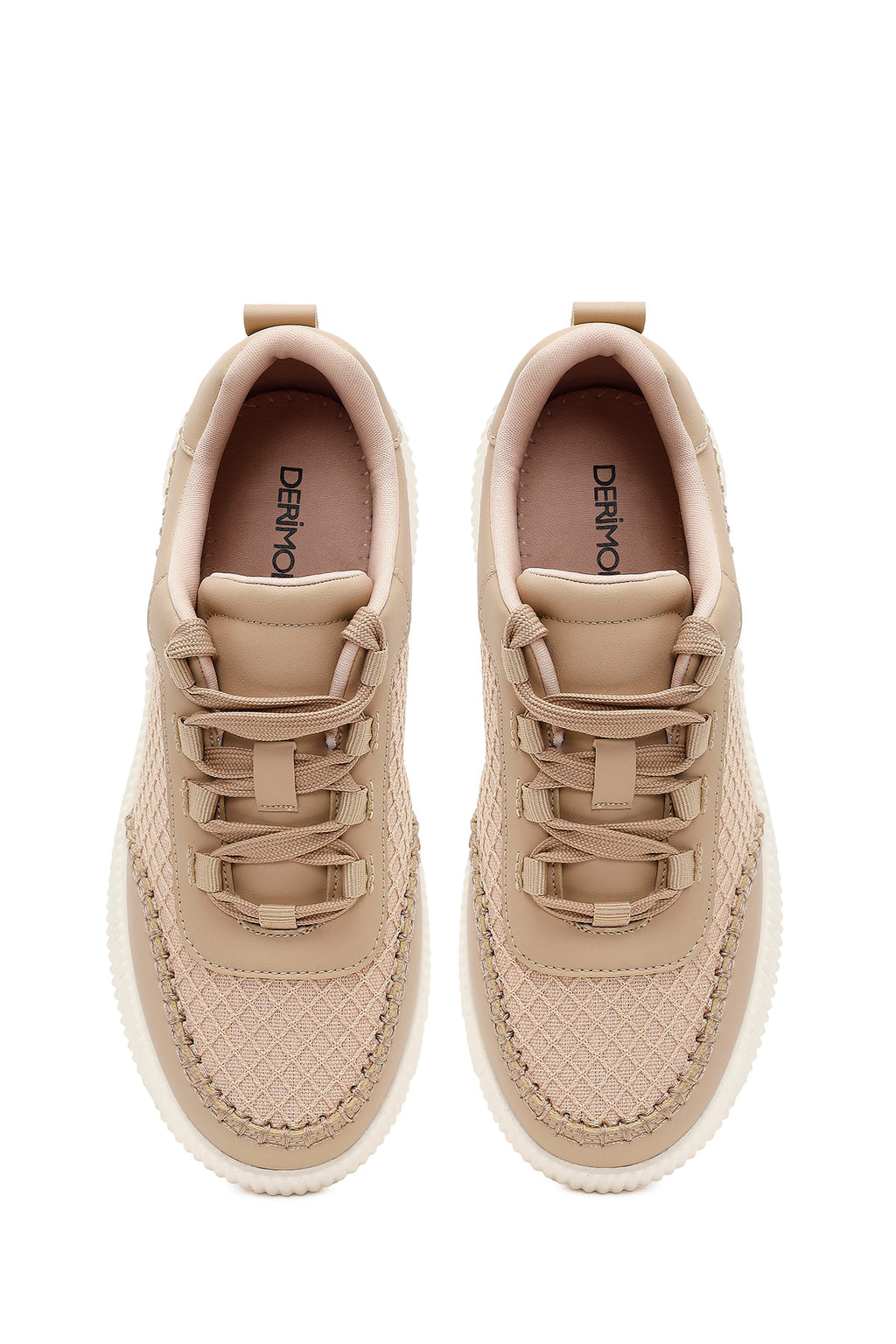 Kadın Bej Kalın Tabanlı Sneaker