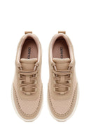 Kadın Bej Kalın Tabanlı Sneaker | Derimod