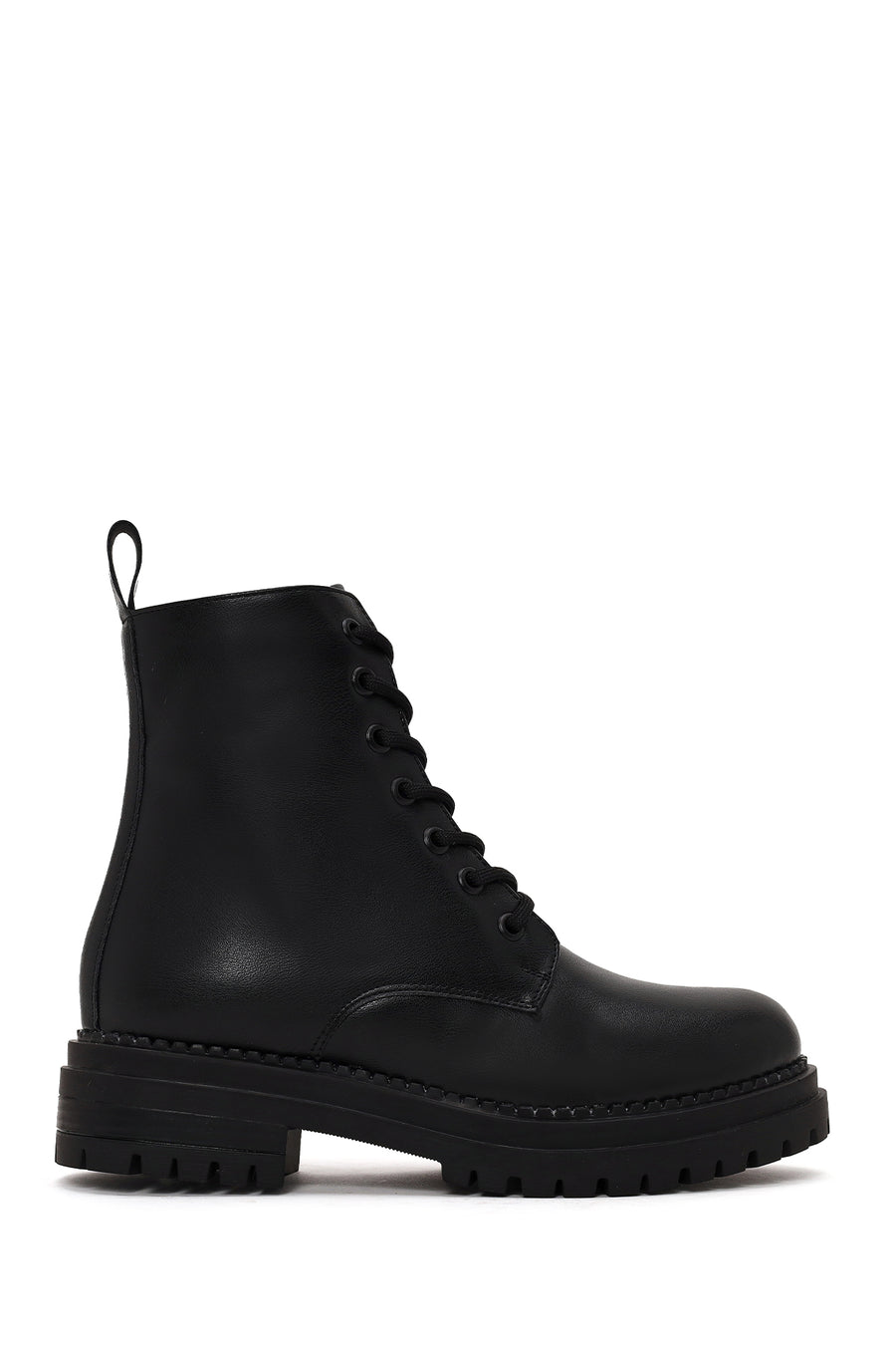Woman Black Zip Closure Combat Boots WF230002SV | Derimod