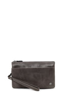 Male Grey Leather Handbag | Derimod