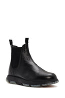 Men's Black Leather Casual Chelsea Boots | Derimod