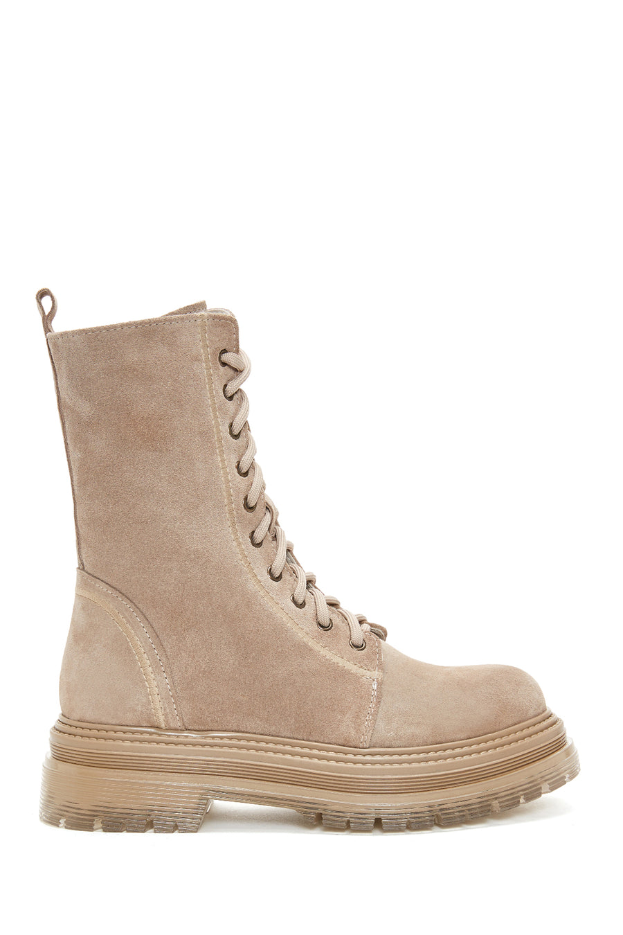 Women's Gray Suede Leather Boots 22WFD184910 | Derimod
