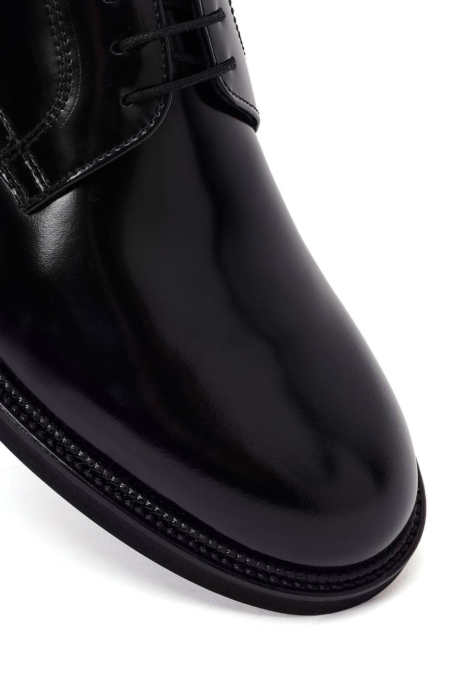 Male Black Lace-up Leather Casual Shoes