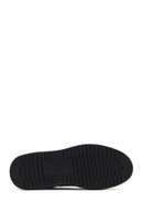 Male Black Lace-Up Leather Sneaker | Derimod