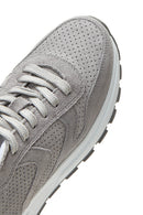 Women's Leather Suede Sneaker | Derimod