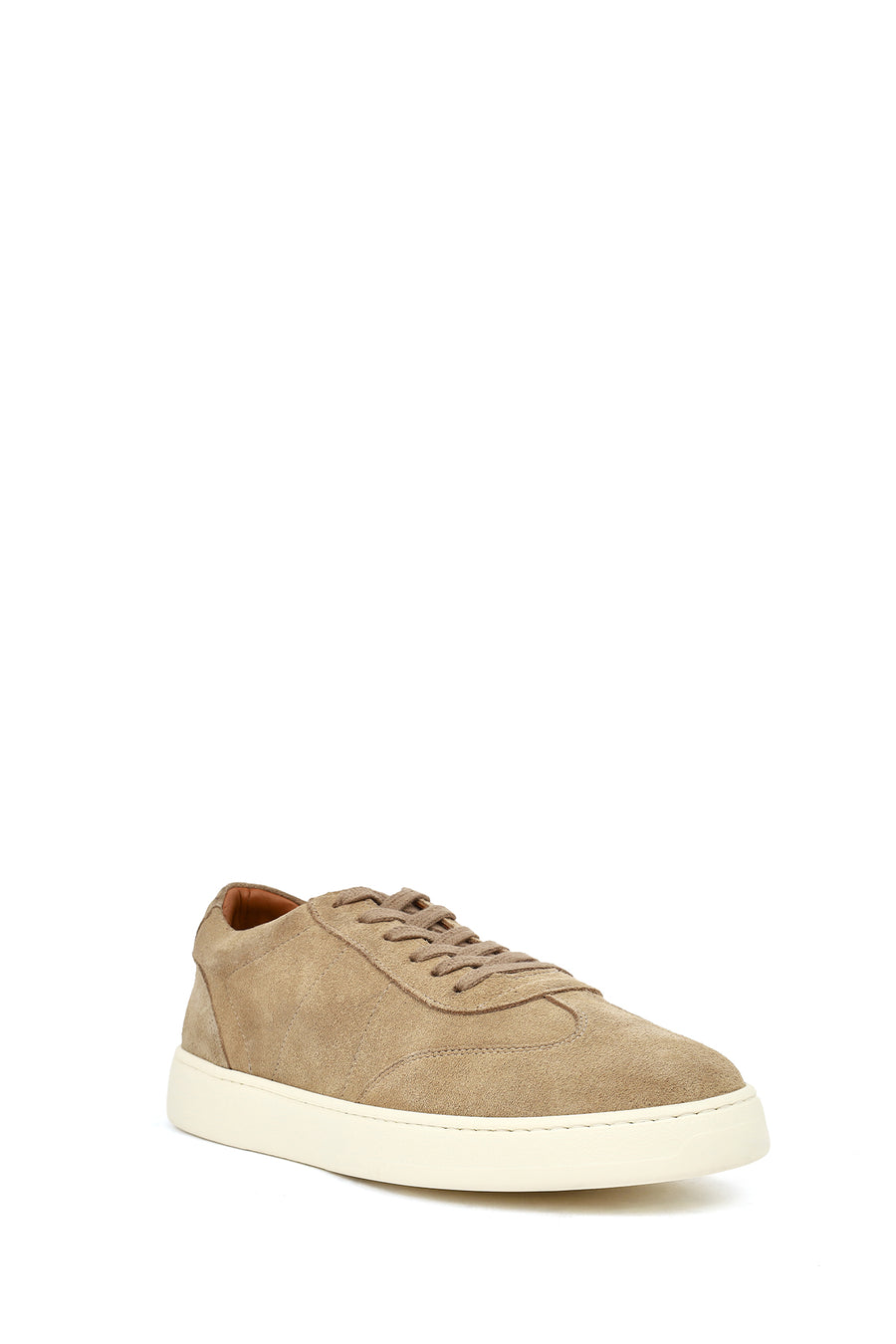 Erkek Bej Bağcıklı Süet Deri Sneaker