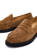 Kadın Vizon Süet Deri Maskülen Loafer | Derimod