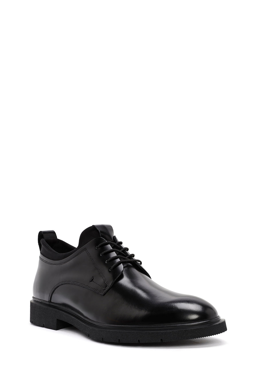 Men's Black Lace Up Leather Casual Shoes