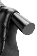 Women's Black Zippered Chunky High Heel Boots | Derimod