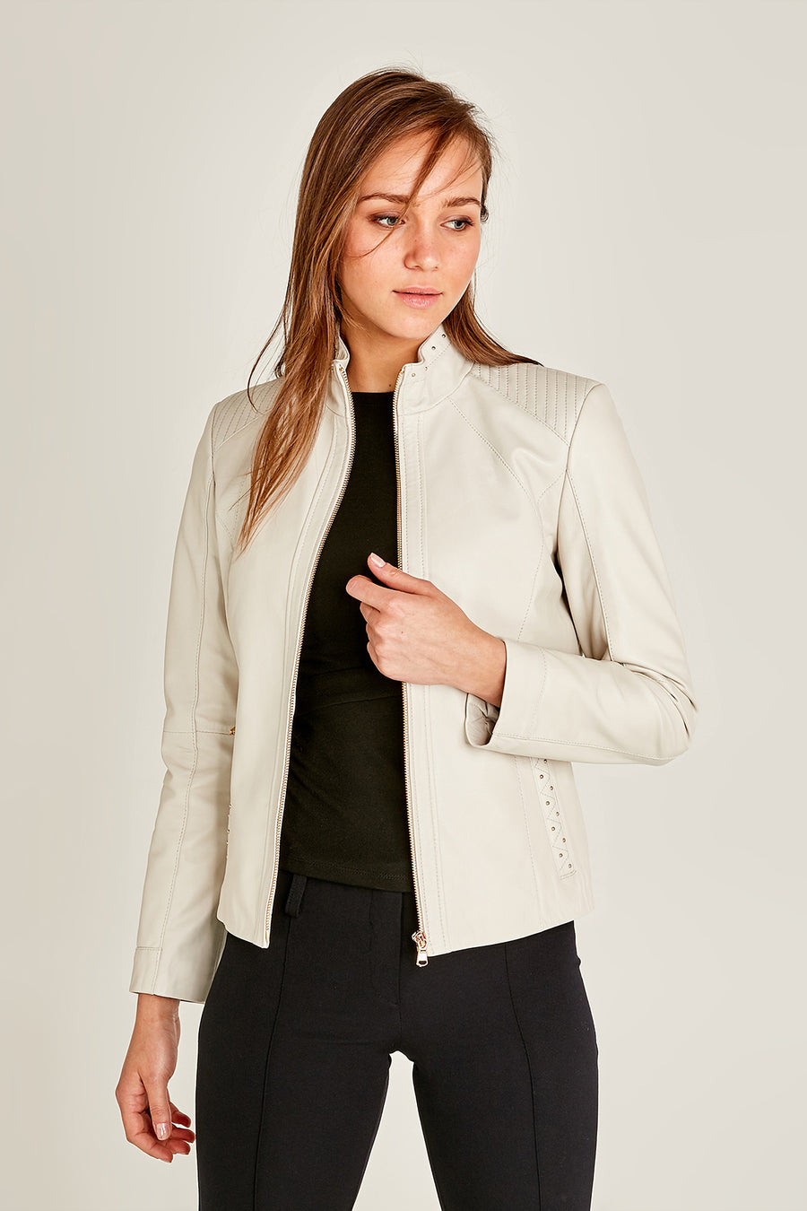 Grace Women's Leather Jacket 19SGE5788R3 | Derimod