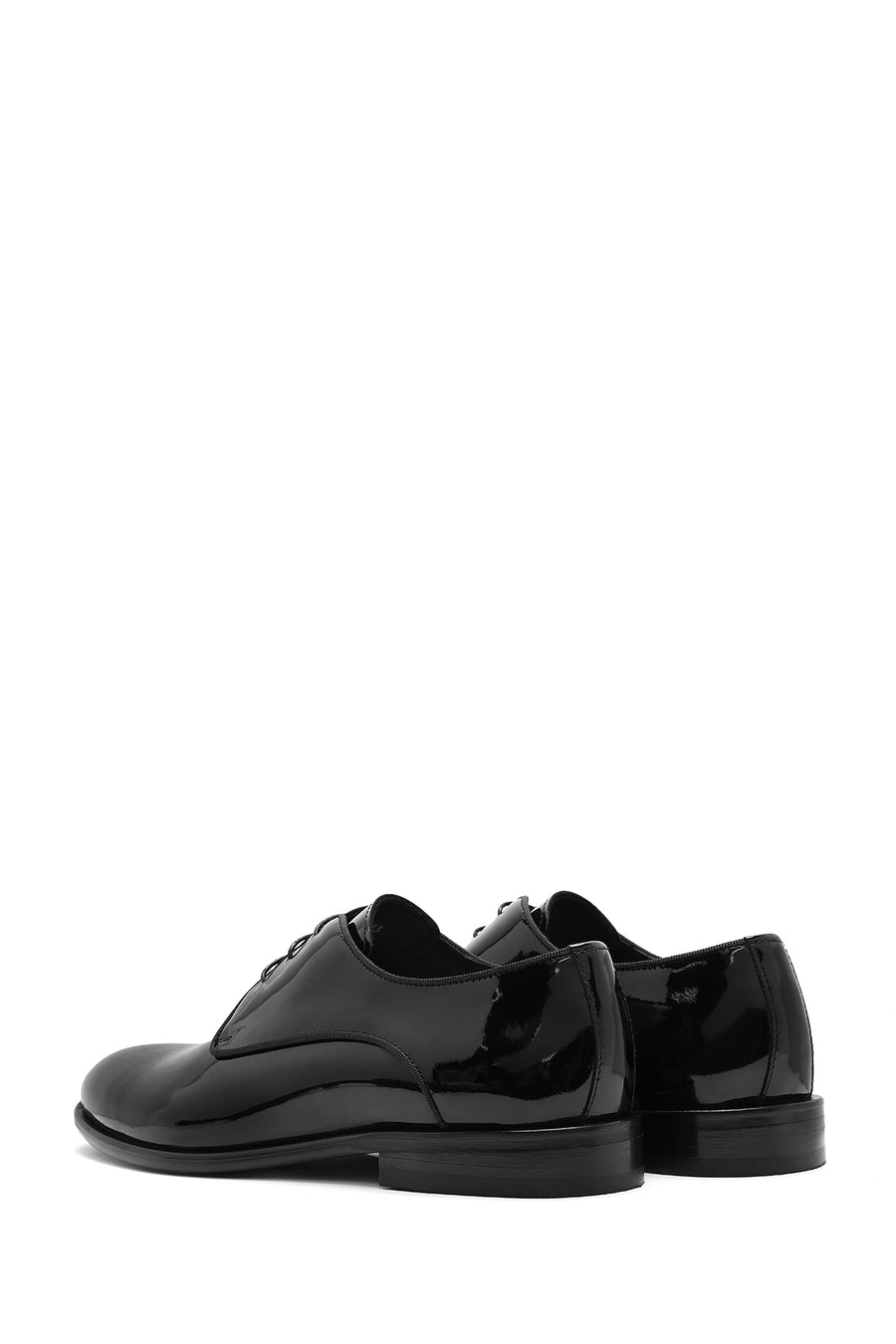 Men's Black Laced Patent Leather Classic Shoes