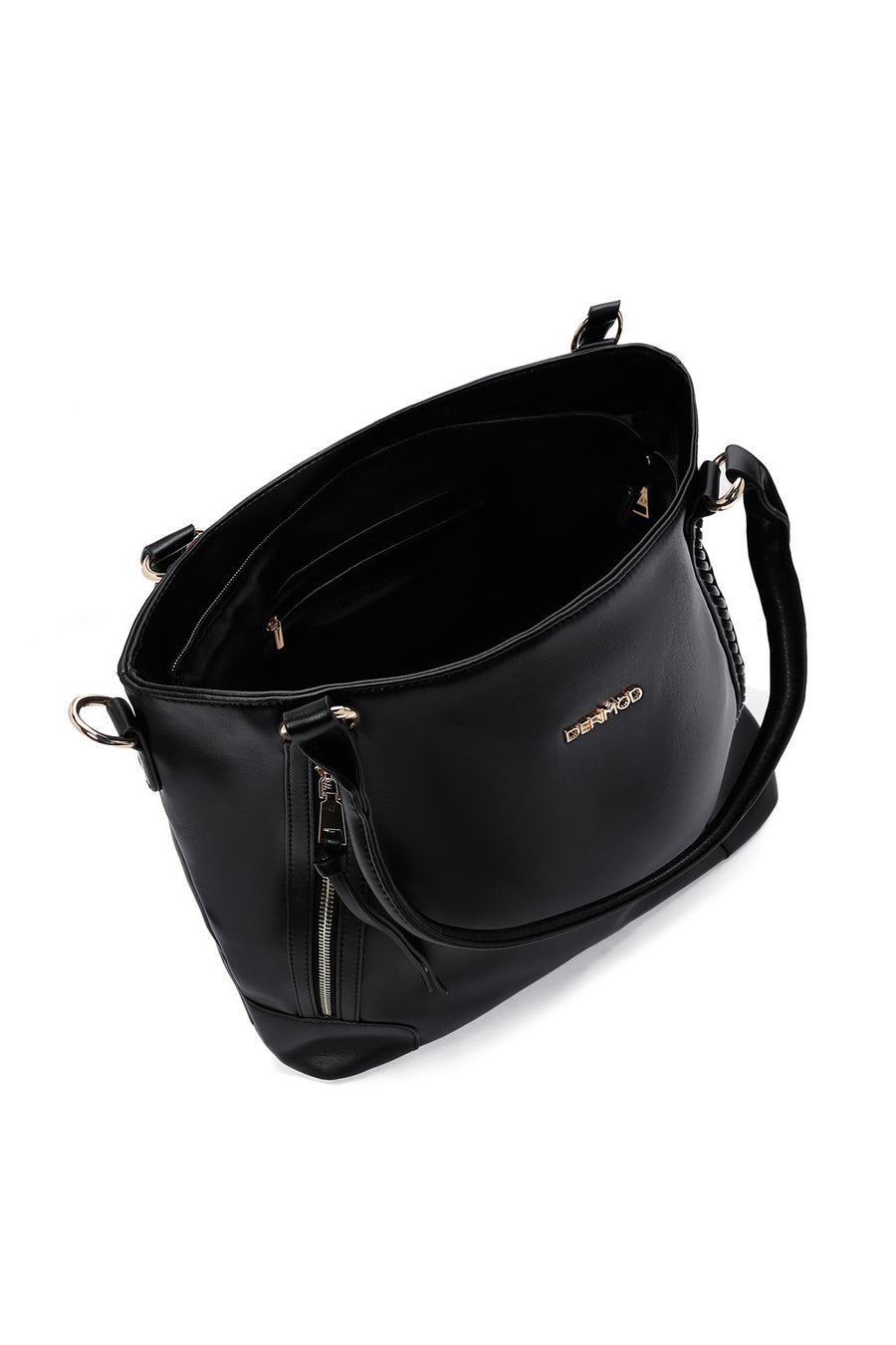 Women's Black Long Strap Shoulder Bag