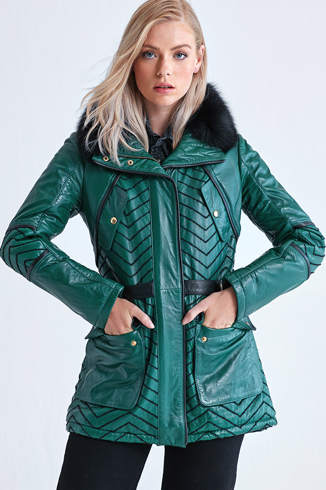 Paris Women's Leather Jacket 17WGD5435TT | Derimod