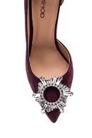 Women's Leather Suede Buckle Heeled Shoes | Derimod