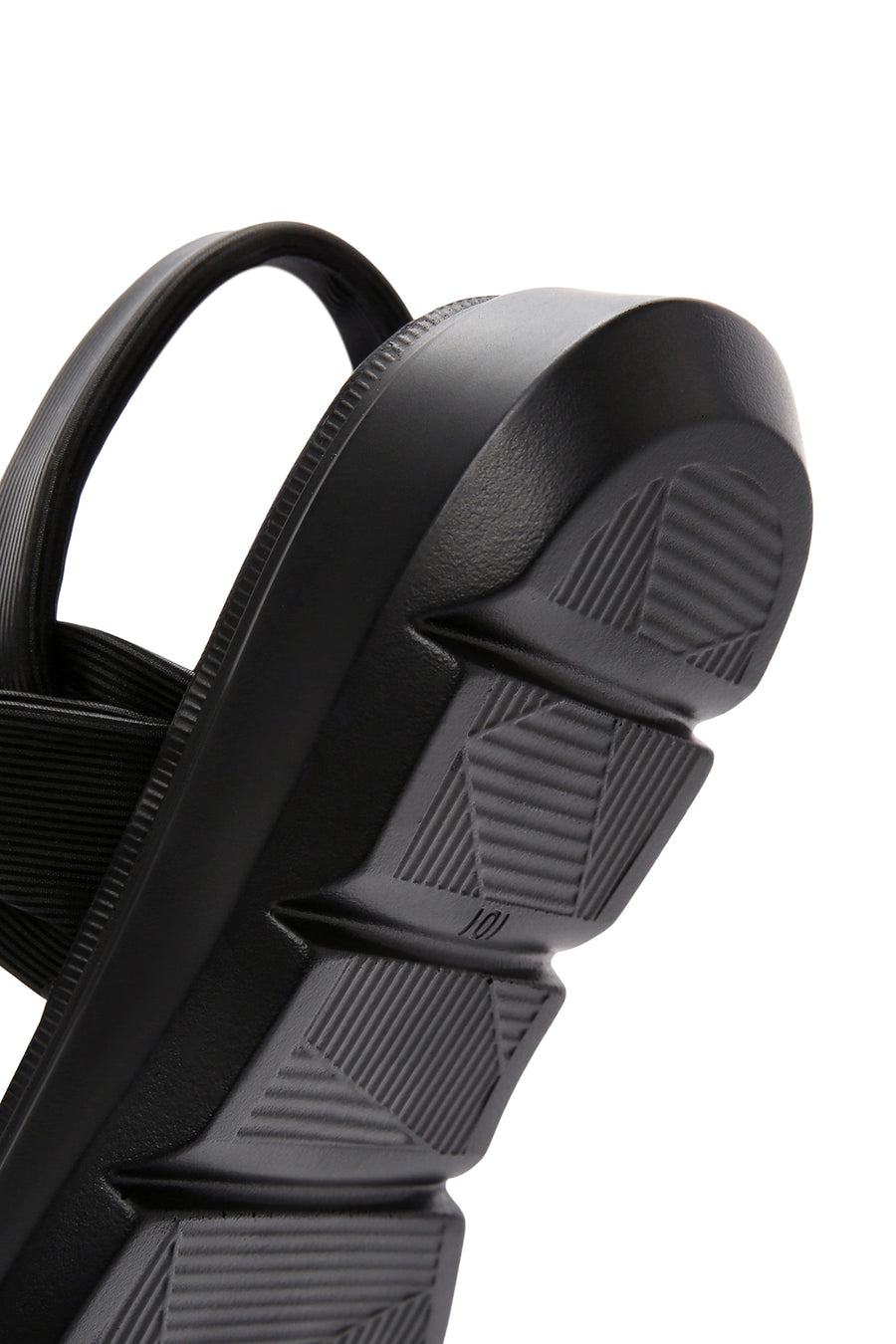 Women's Black Thick Soled Sandals