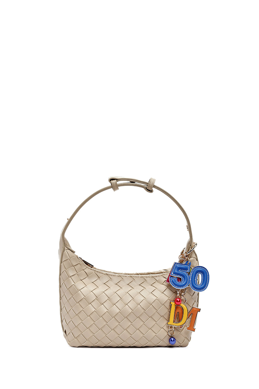 Women's Beige Accessory Knitted Mini Handbag