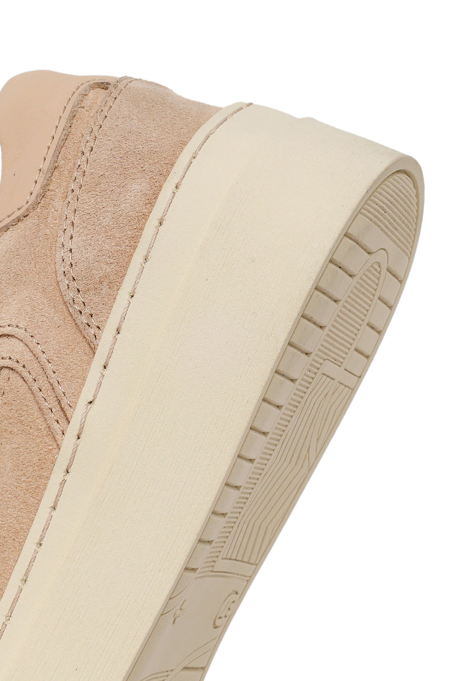 Kadın Bej Bağcıklı Süet Deri Sneaker