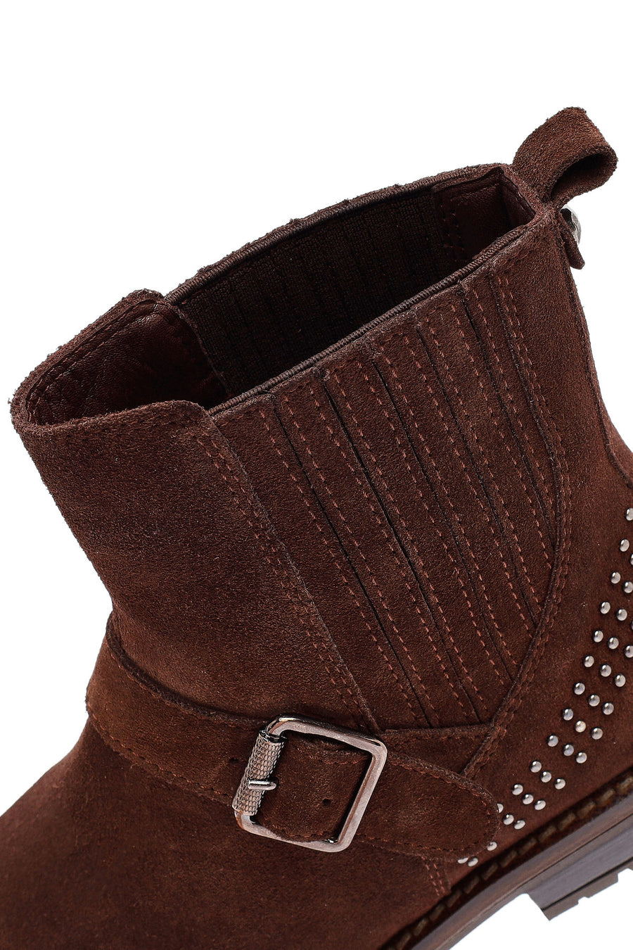 Woman Brown Suede Chelsea Boots