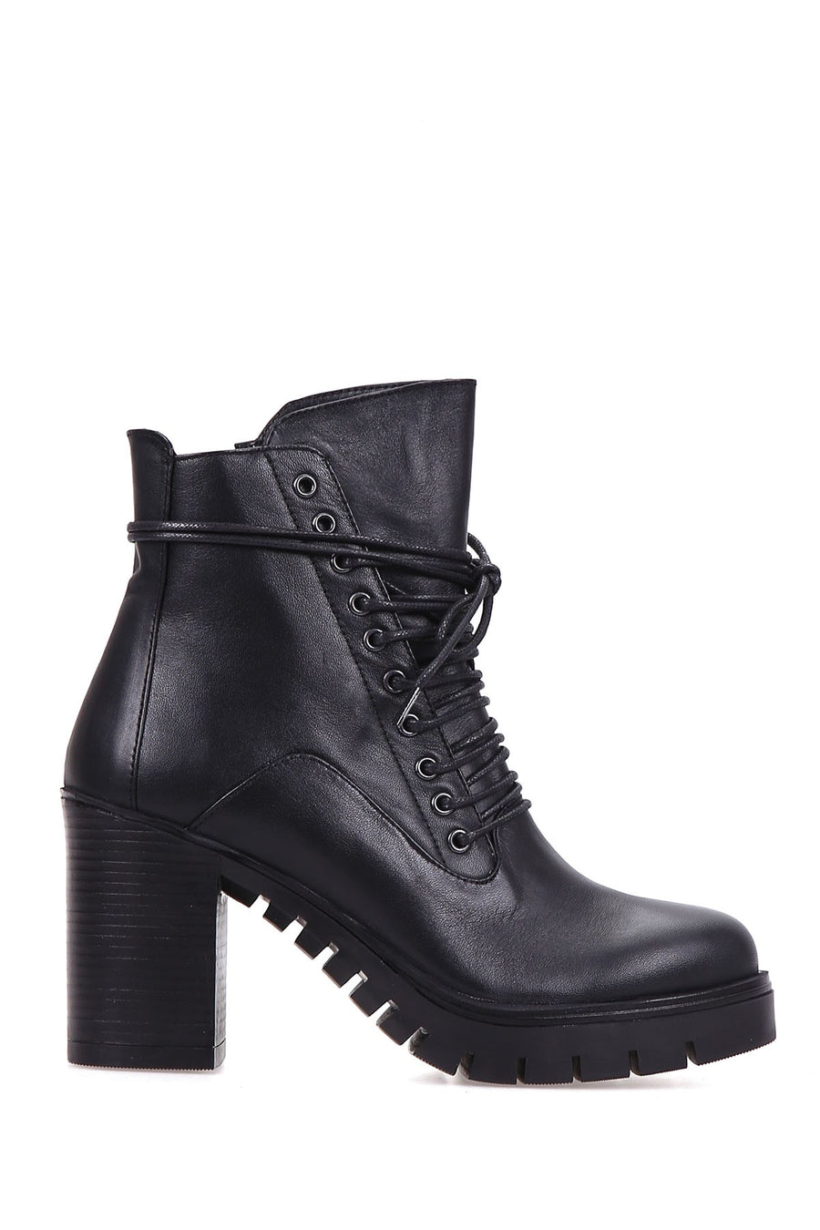 Women's Lace-Up Heeled Boots
