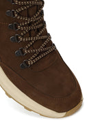 Male Brown Zip Closure Thick-Soled Nubuck Leather Boots | Derimod