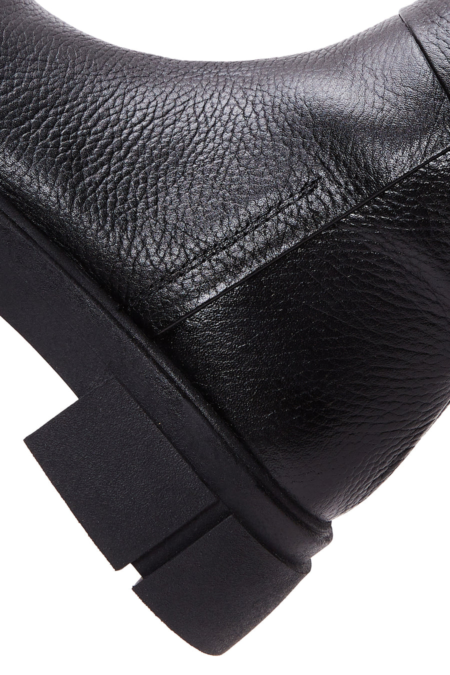 Women's Black Zippered Leather Boots