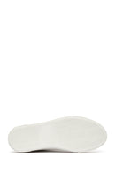 Women's White Lace-Up Leather Sneaker | Derimod