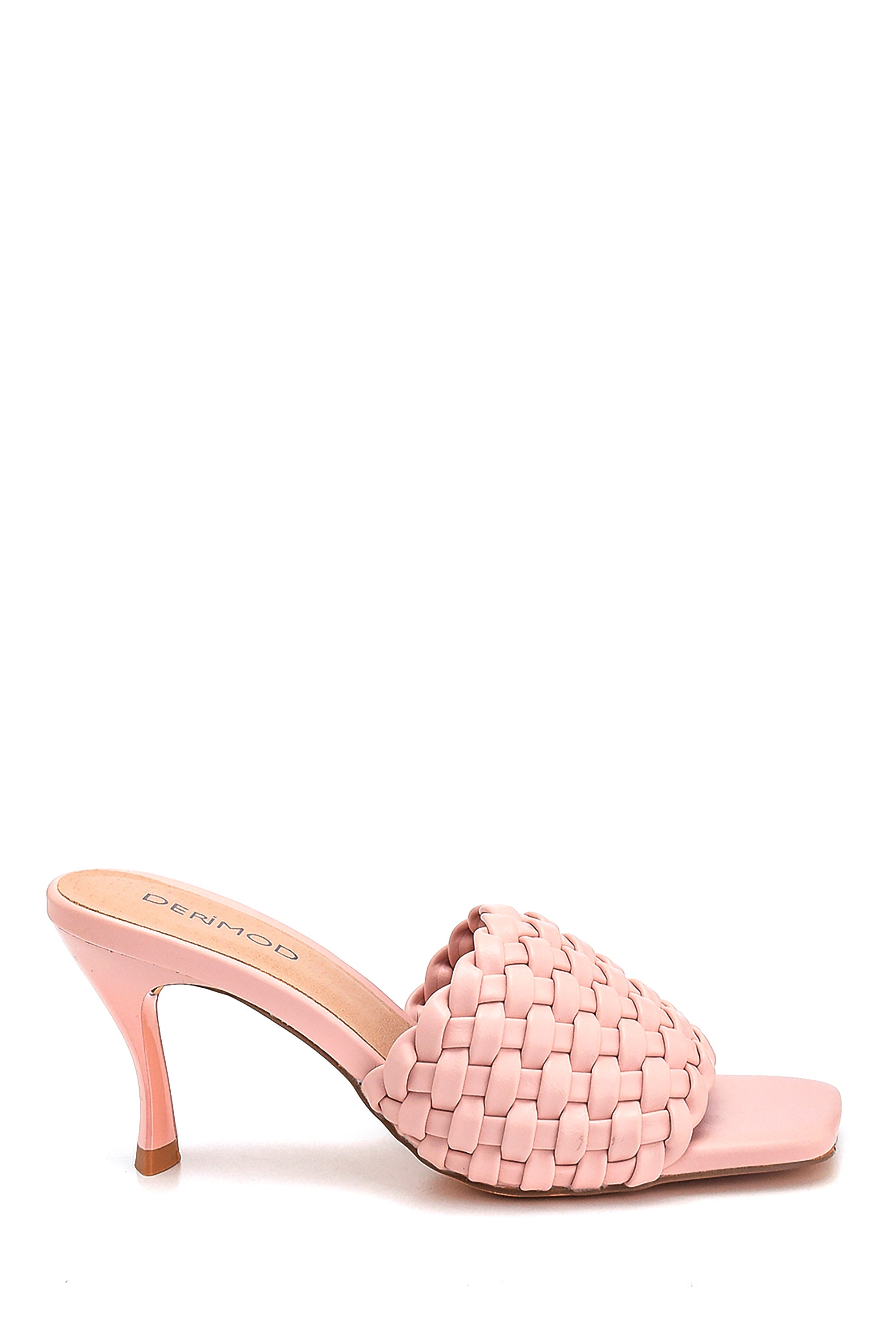 Women's Knitted Detailed Heeled Slippers 21SFD441929 | Derimod