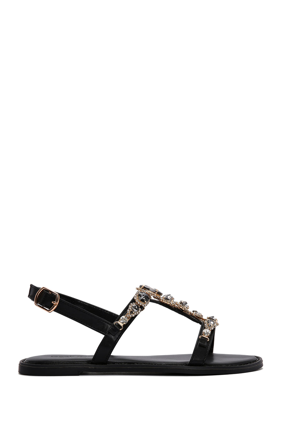 Women's Black Stone Sandals 25SFE491114 | Derimod