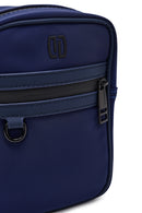 Men's Navy Blue Mini Fabric Messenger Bag | Derimod