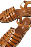 Woman Taba Buckled Leather Bodrum Sandal | Derimod