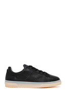 Woman Black Lace-Up Leather Sneaker | Derimod