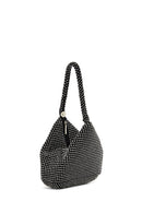 Women's Black Stone Mini Evening Clutch Bag | Derimod