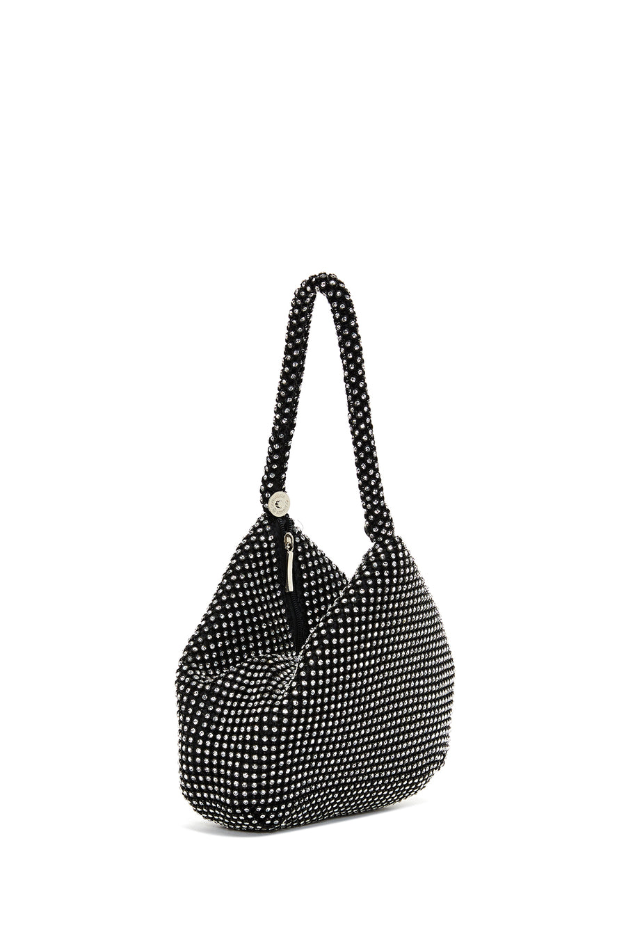 Women's Black Stone Mini Evening Clutch Bag