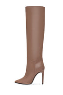 Women's Powder Leather Heeled Boots | Derimod