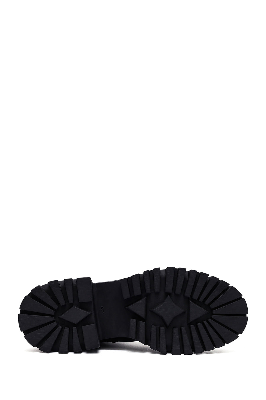 Woman Black Thick-Soled Leather Boots