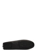 Woman Black Leather Loafer | Derimod
